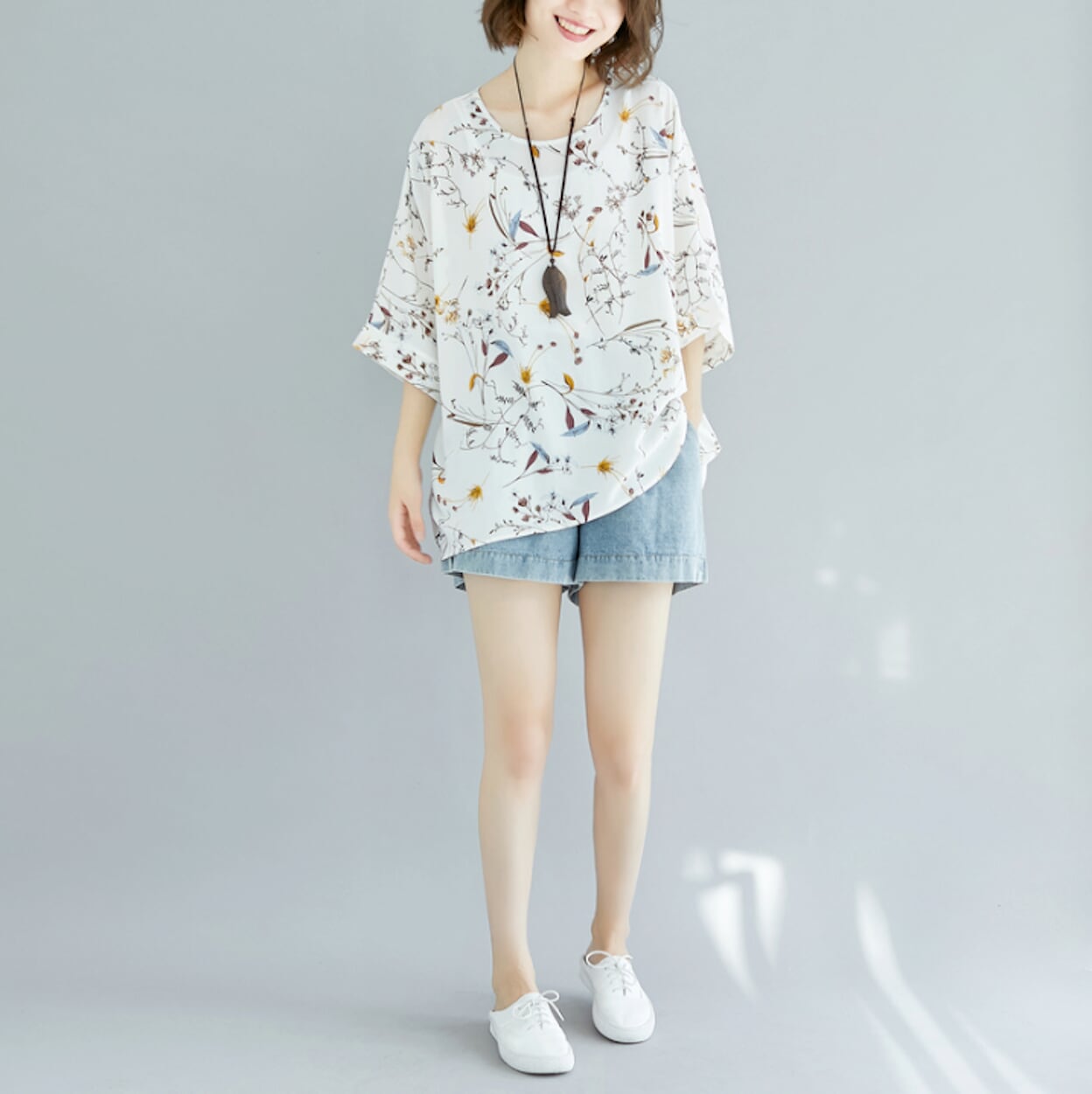 Floral Women's Oversized Blouse