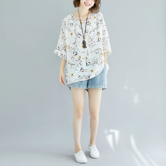 Floral Women's Oversized Blouse