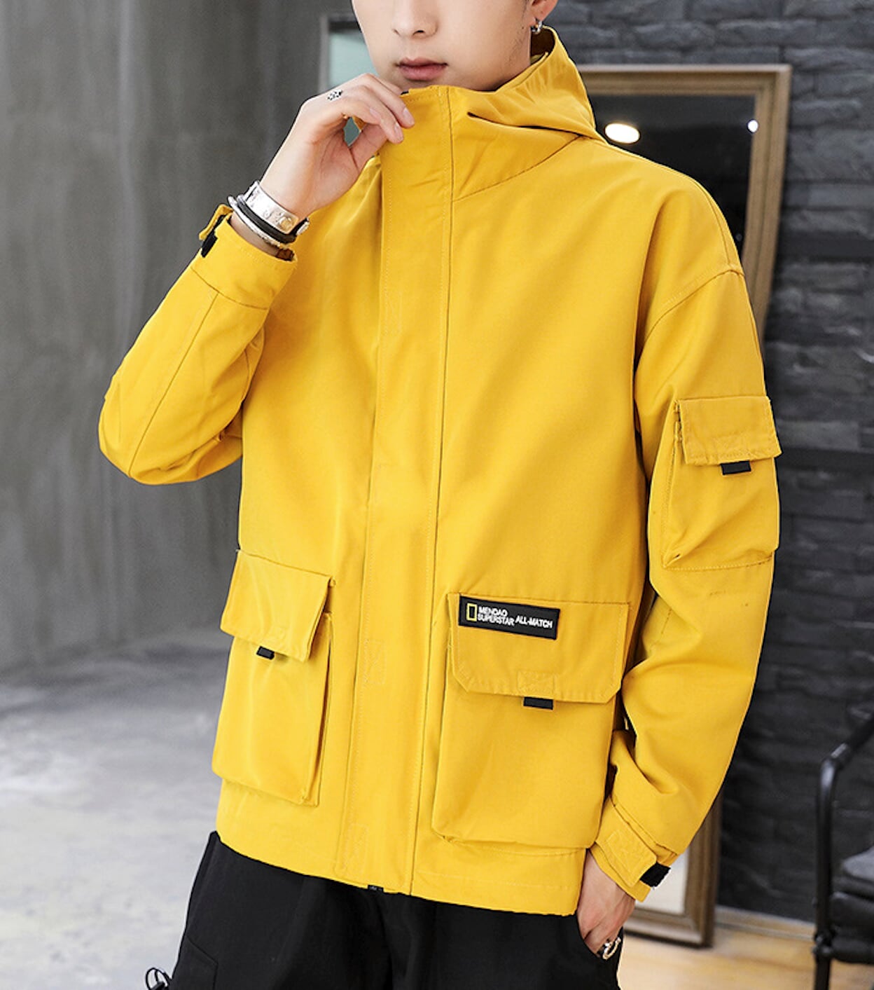 Hooded Windbreaker for Men