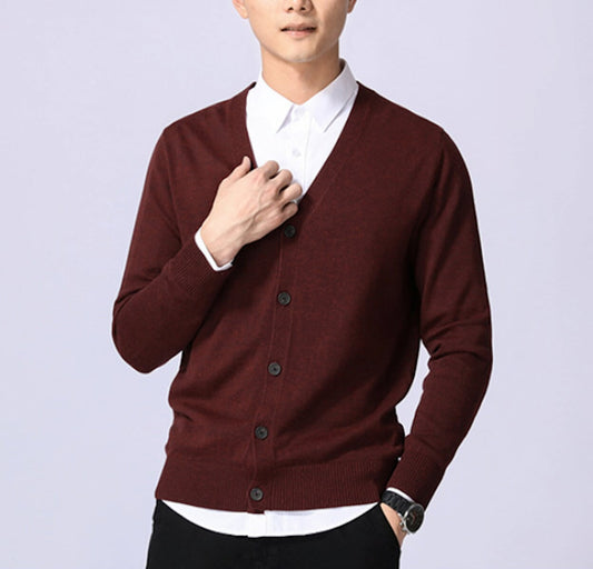 Everyday Men's Knitted Button-Up Cardigan