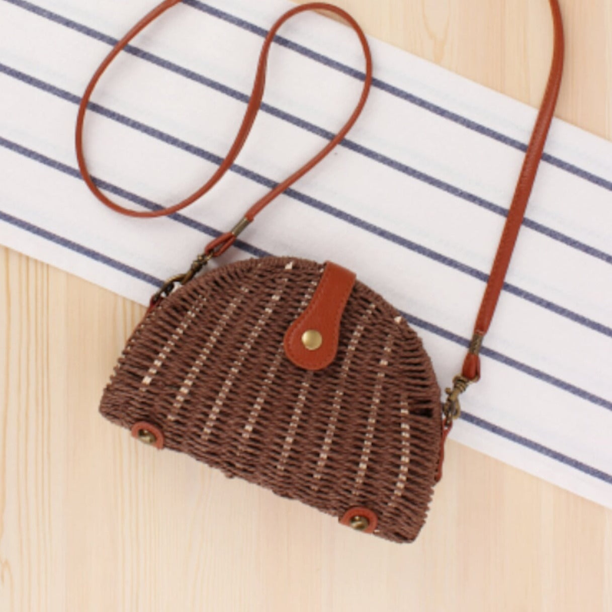 Straw Crossbody Bag - Emphasizing the Essence, Distinct from the Original