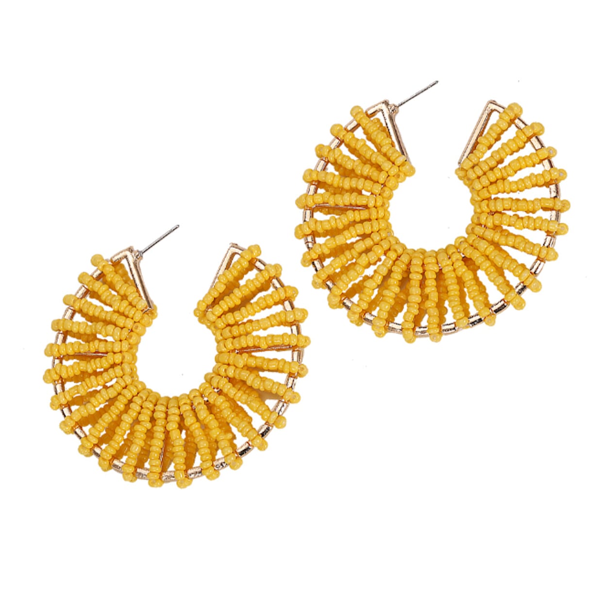 Colorful Round Beaded Earrings