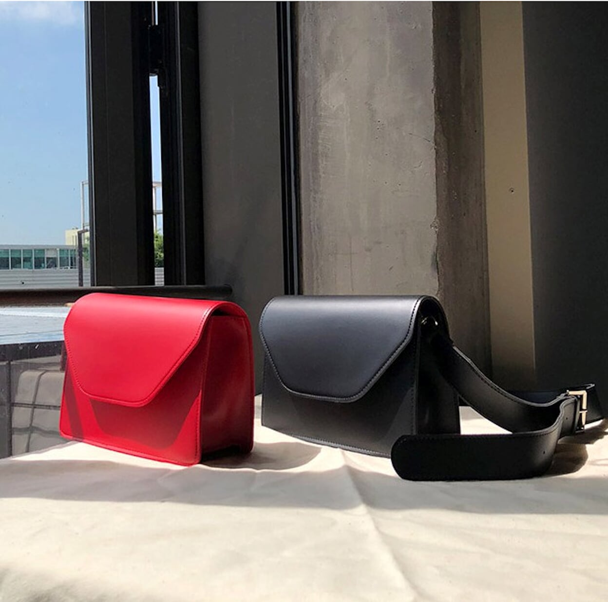 Rectangular Crossbody Bag with Wide Straps for Women