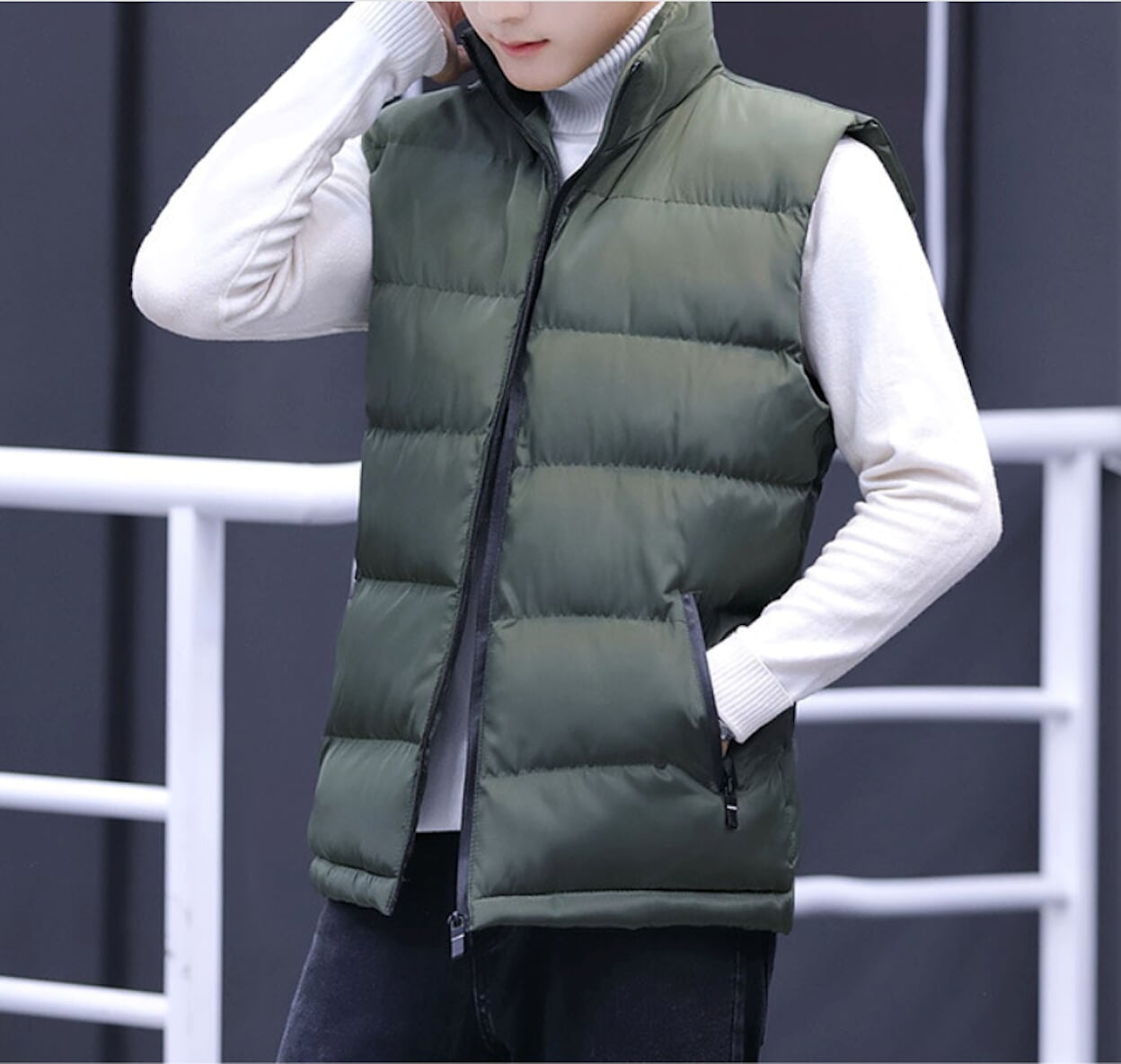 Casual Men's Insulated Sleeveless Jacket