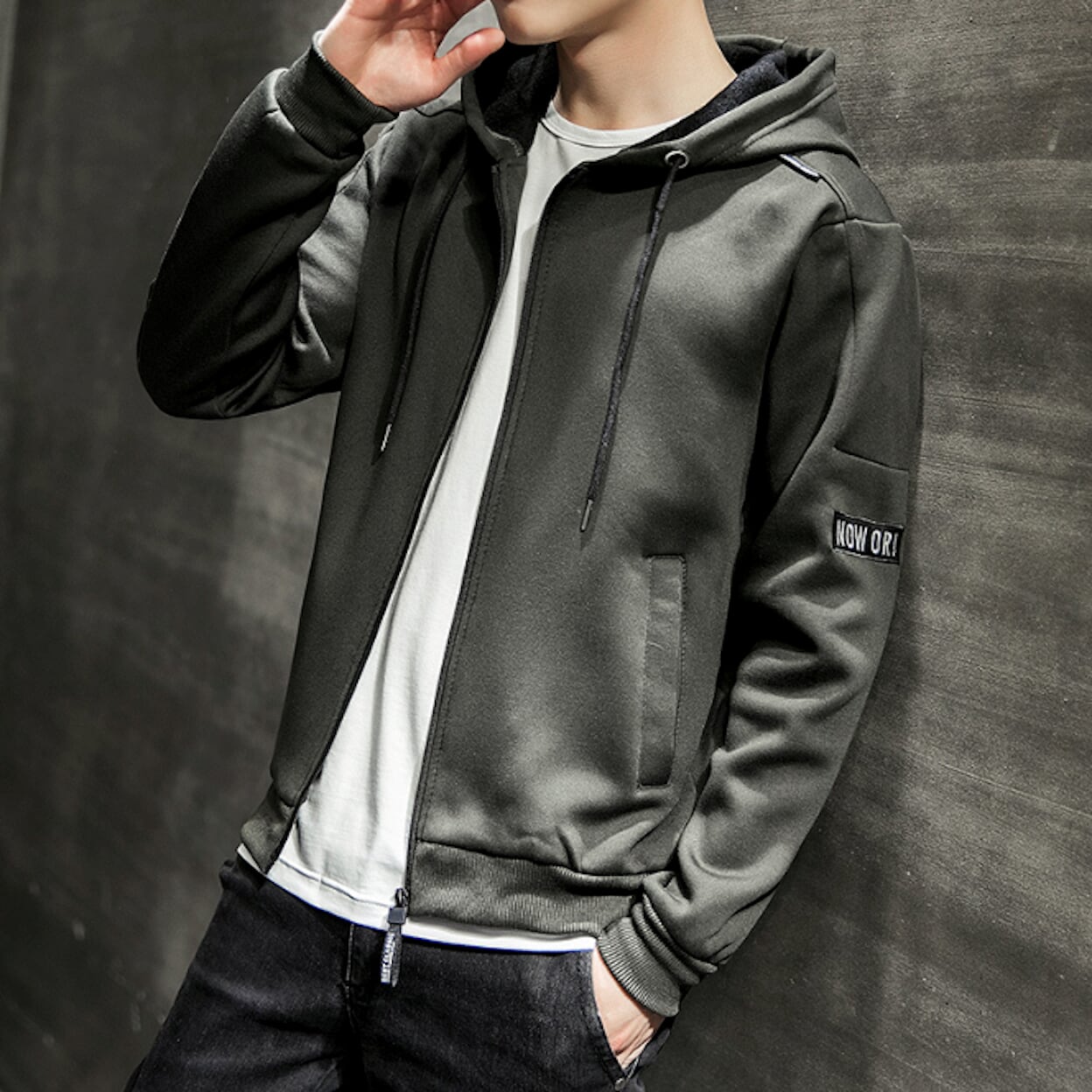 Casual Zip-Up Hoodie for Men