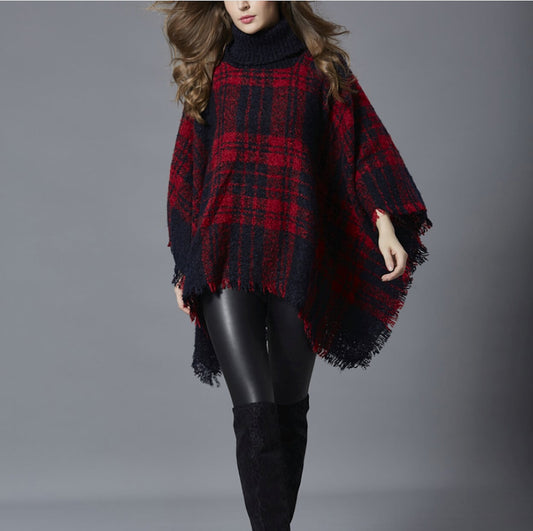 Turtleneck Poncho for Women