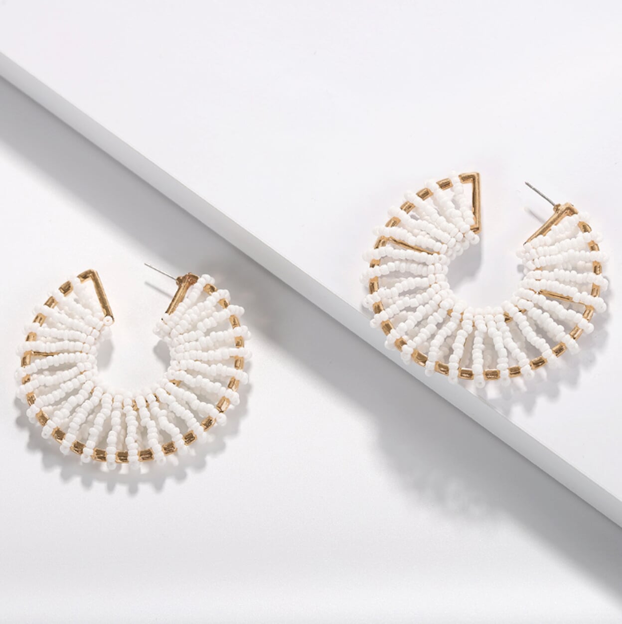 Colorful Round Beaded Earrings