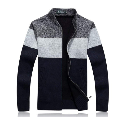 Men's Zip-Up Colorblocked Cardigan