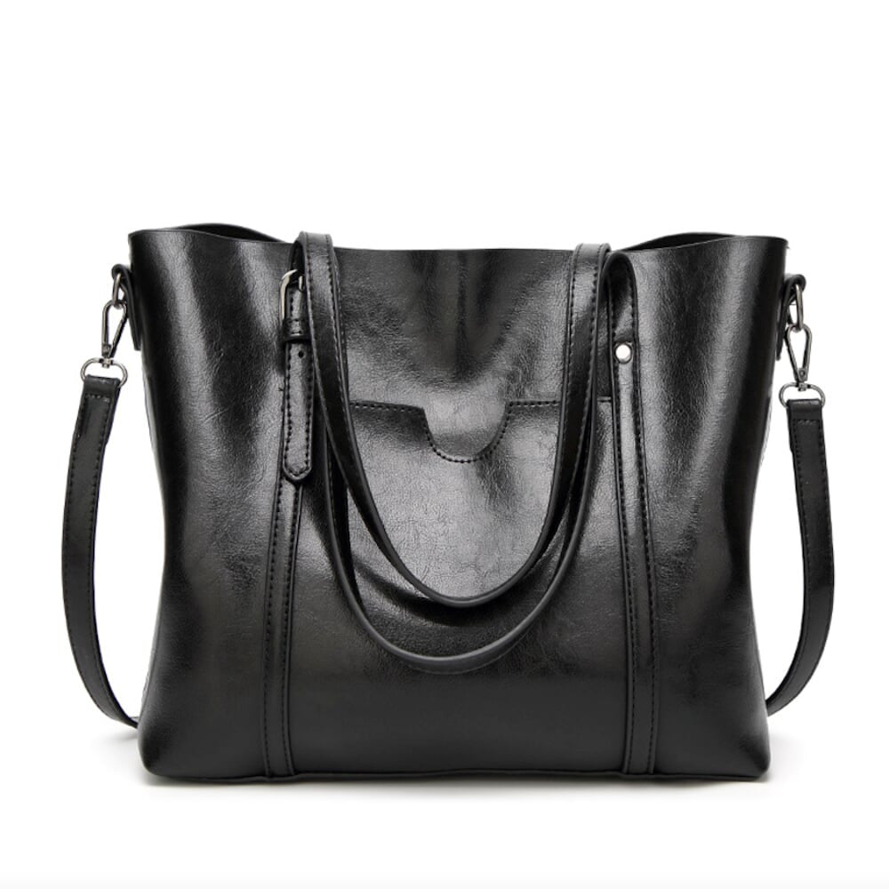 Faux Leather Tote Bag for Women