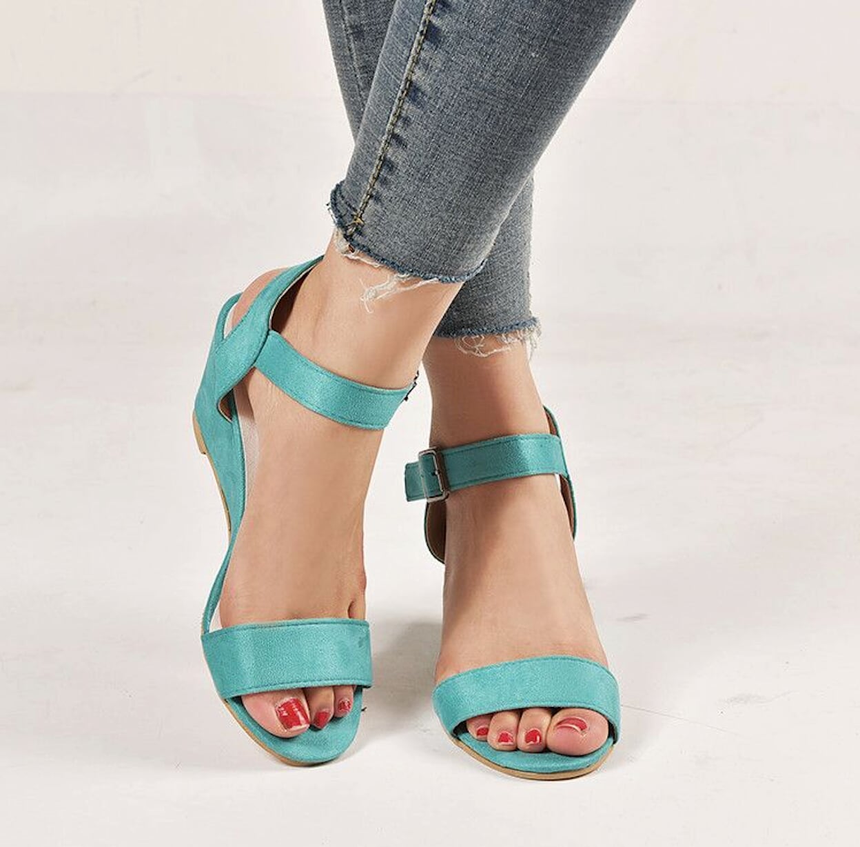 Ladies' Ethical Synthetic Wedge Sandals