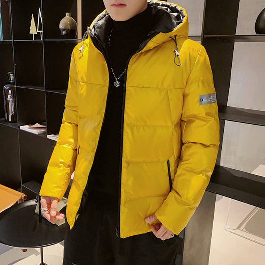 Two-Toned Hooded Puffer Jacket for Men