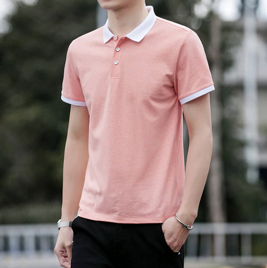 Contrast Collar Men's Polo Shirt