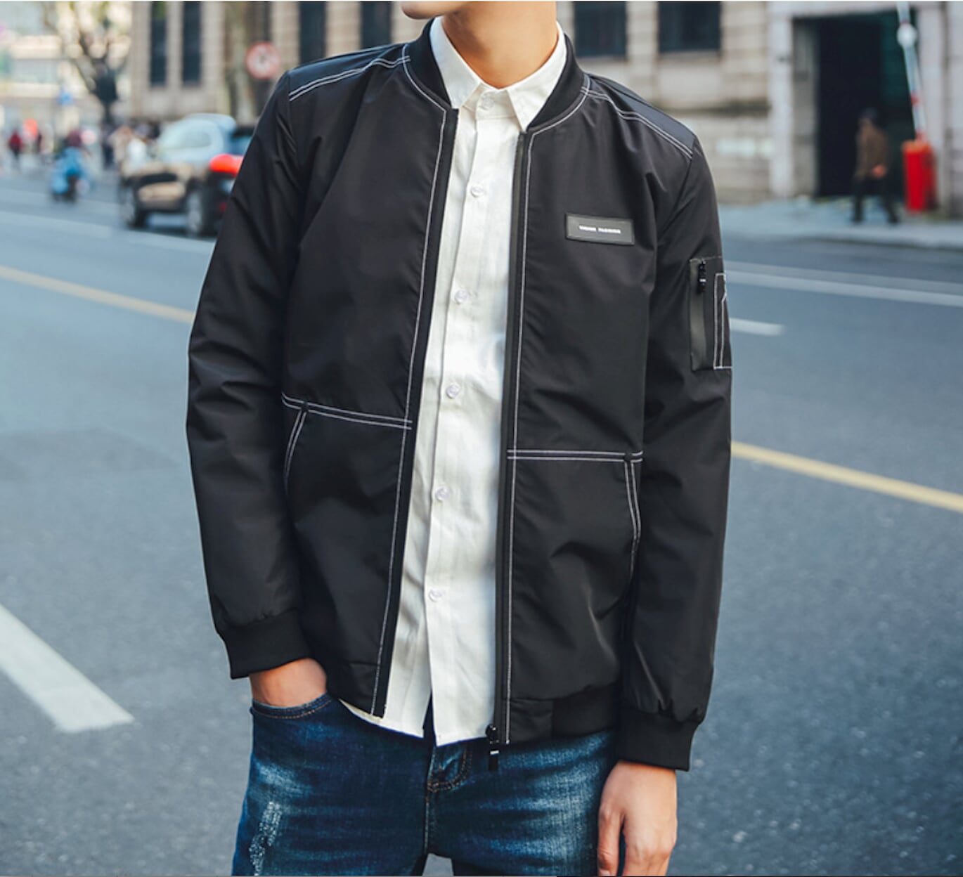 Stitched Designs Men's Bomber Jacket