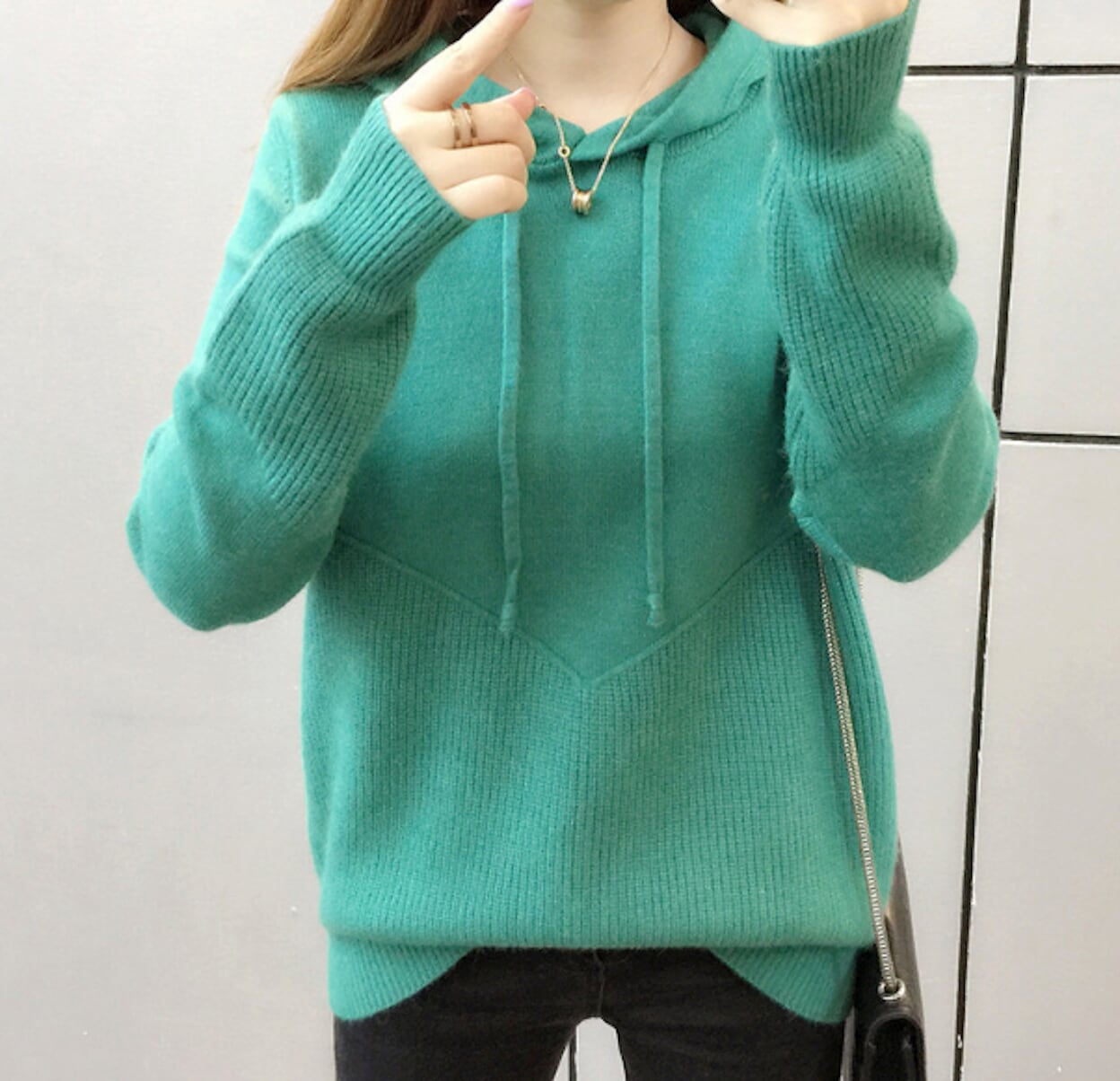 Hooded Women's Pullover Sweater
