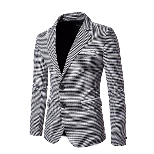 Houndstooth Pattern Men's Blazer