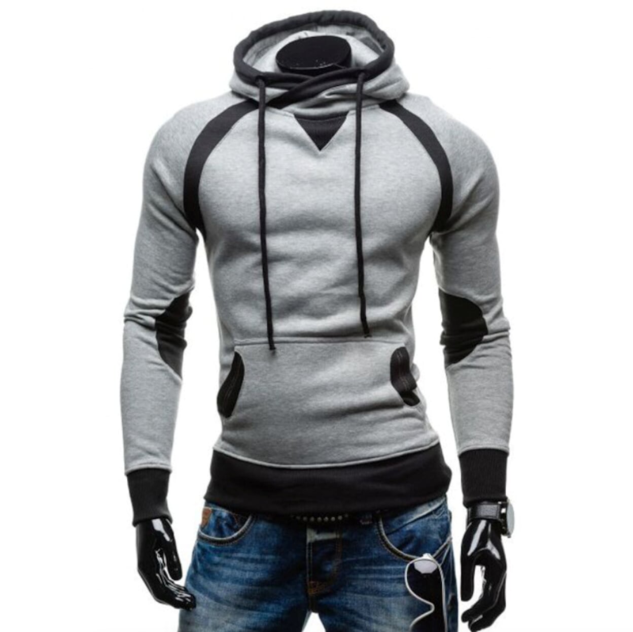 Two-Toned Men's Hoodie featuring Pockets