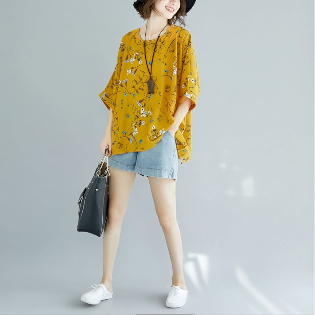 Floral Women's Oversized Blouse