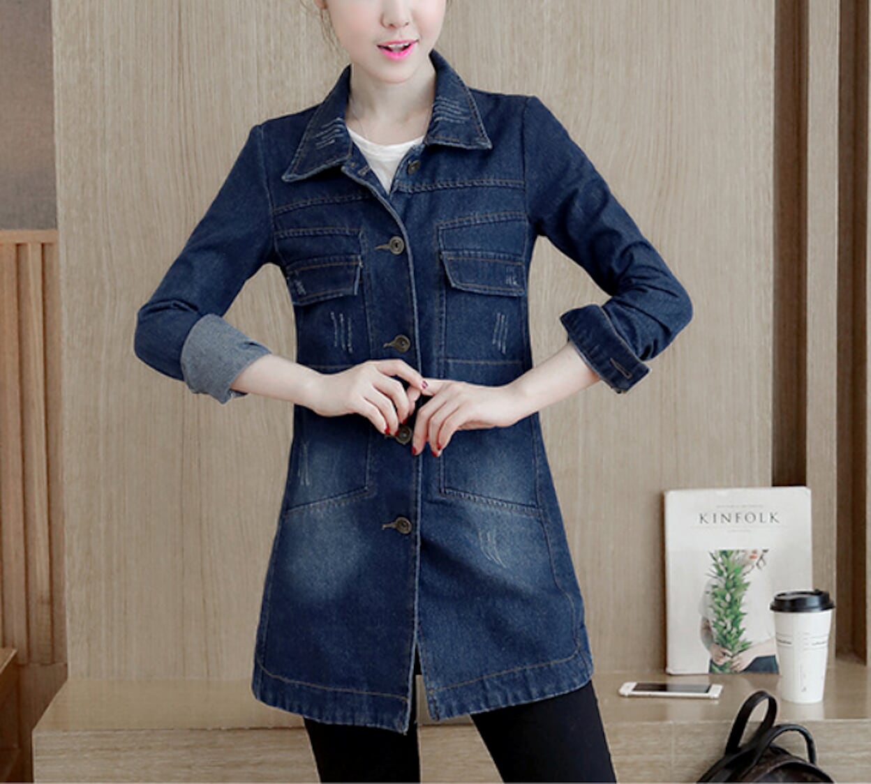 Denim Jacket for Women - Medium Length