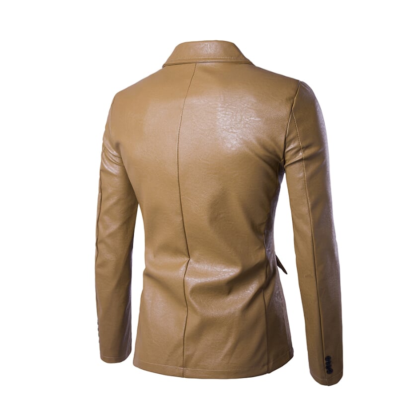 Faux Leather Blazer for Men