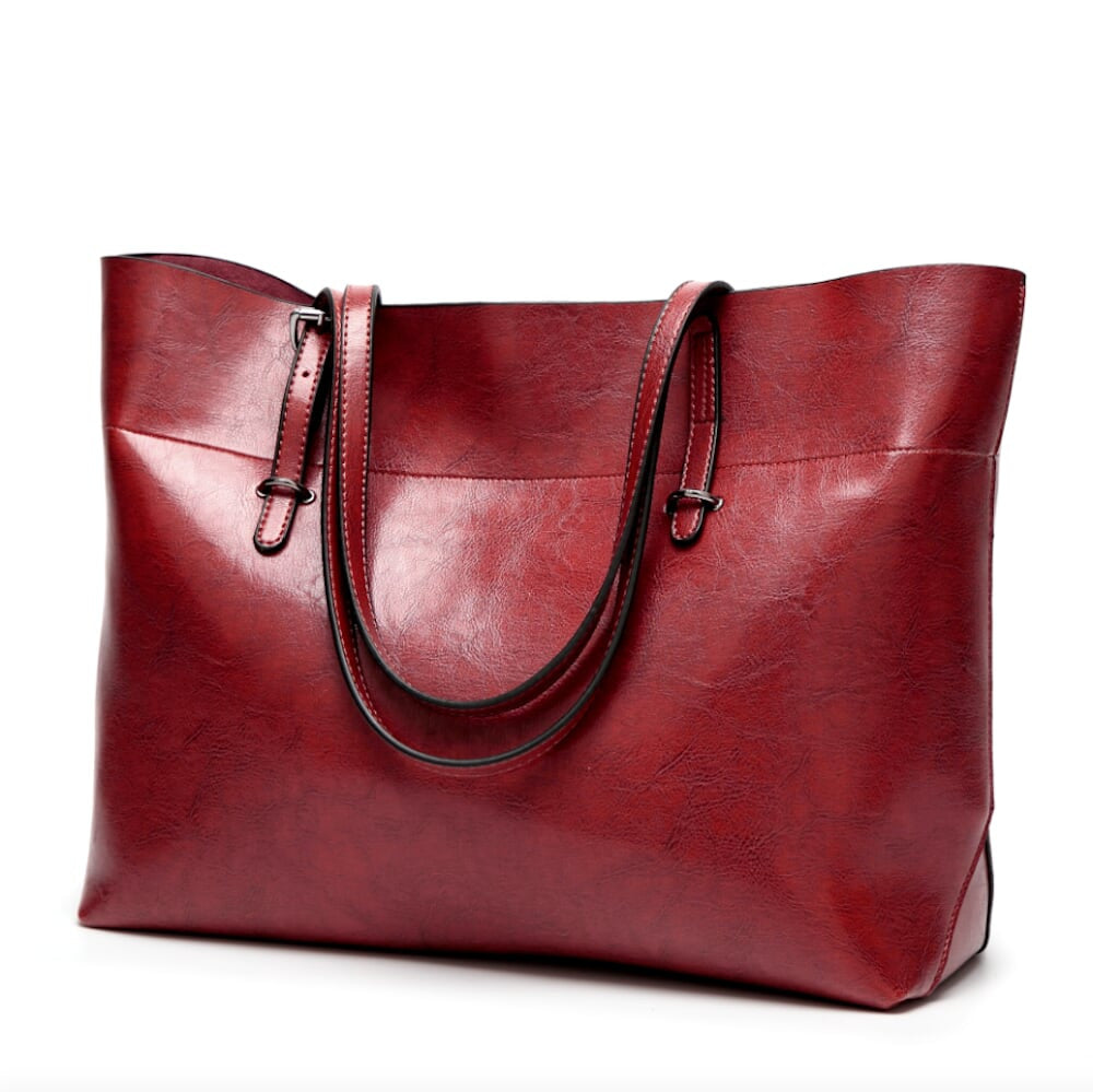 Vegan Leather Tote Bag for Daily Use