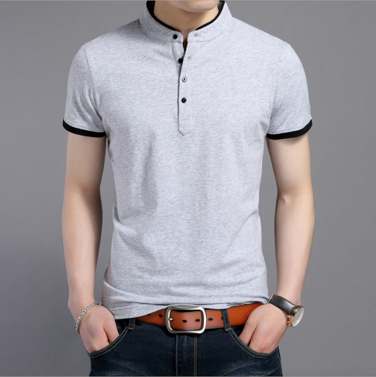 Stand Collar Men's Tee