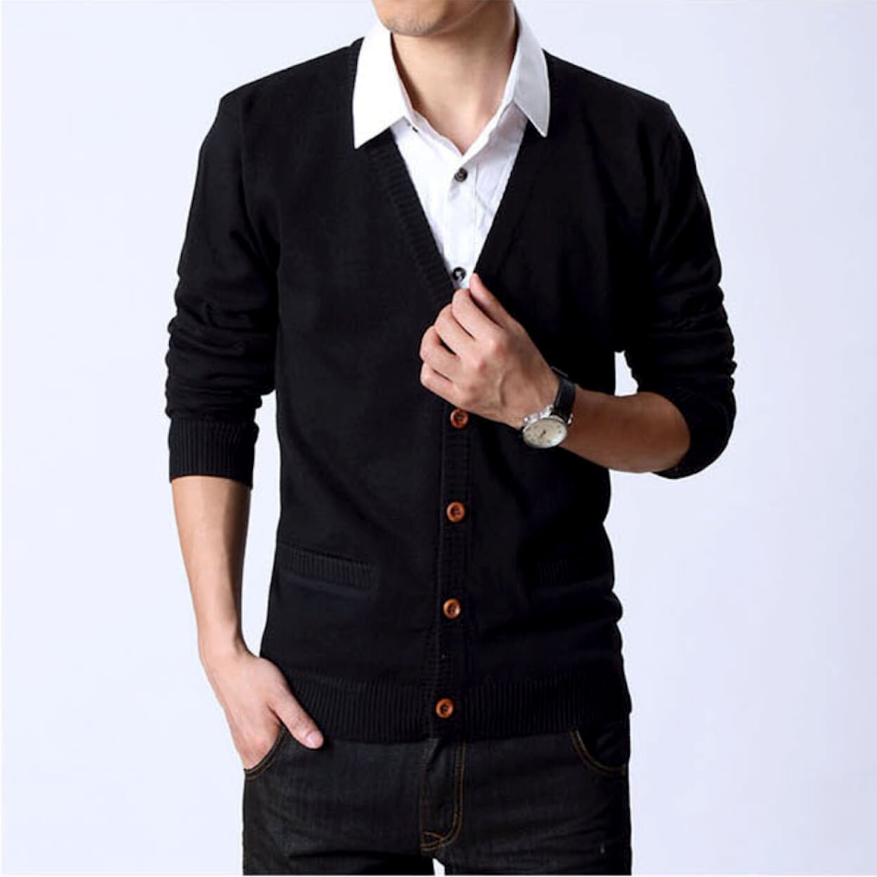 Button Up Cardigan for Men