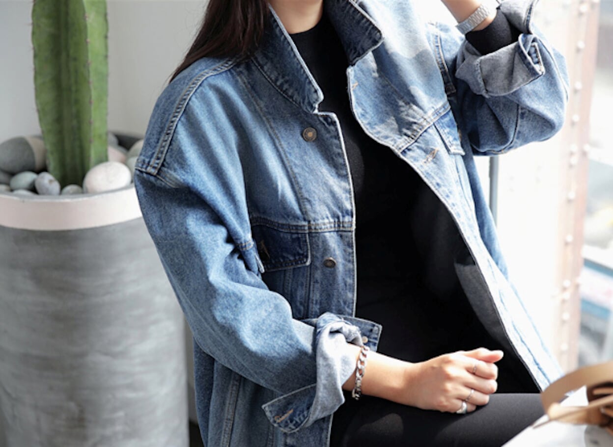 Denim Trench Coat for Women