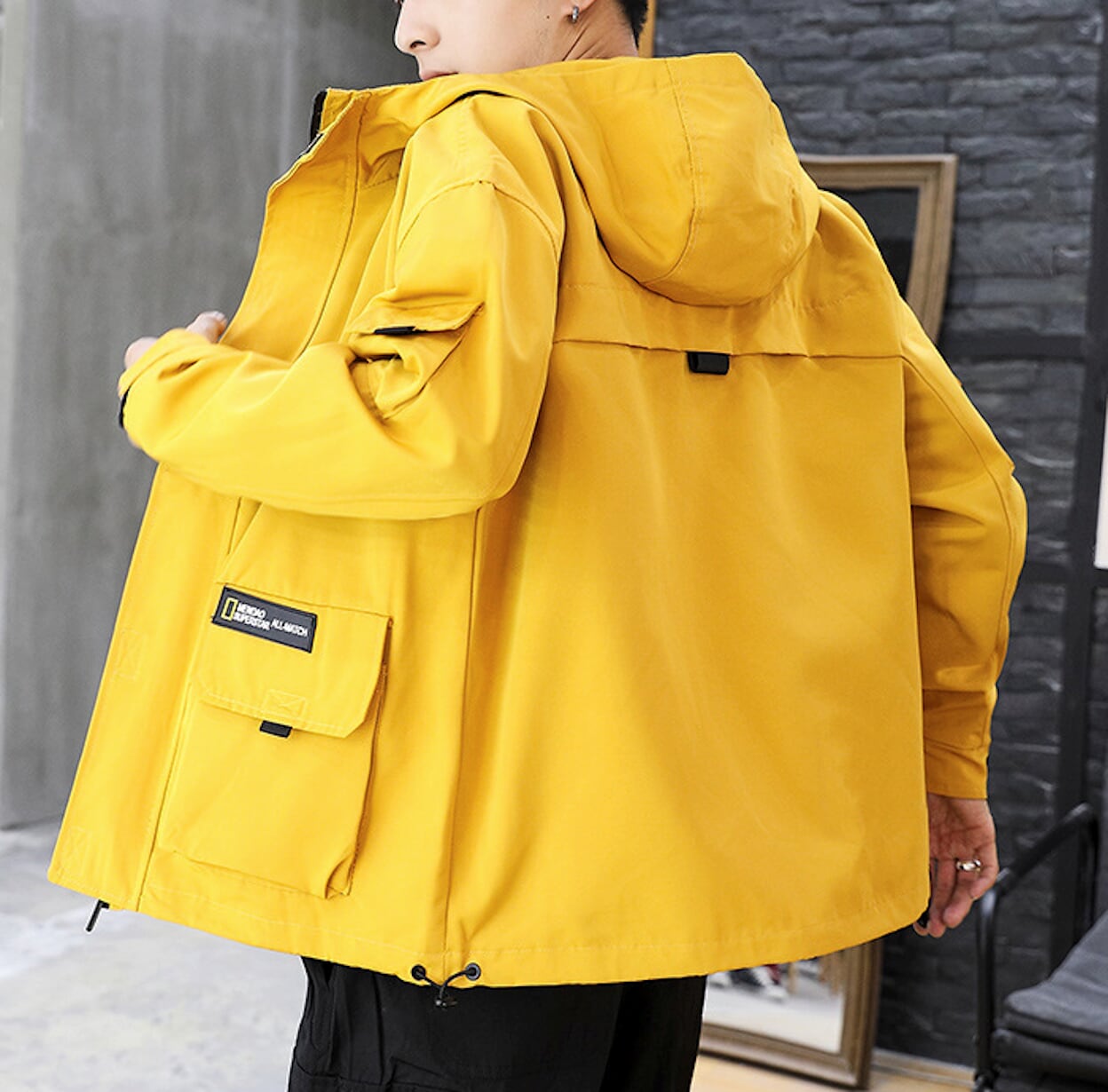 Hooded Windbreaker for Men