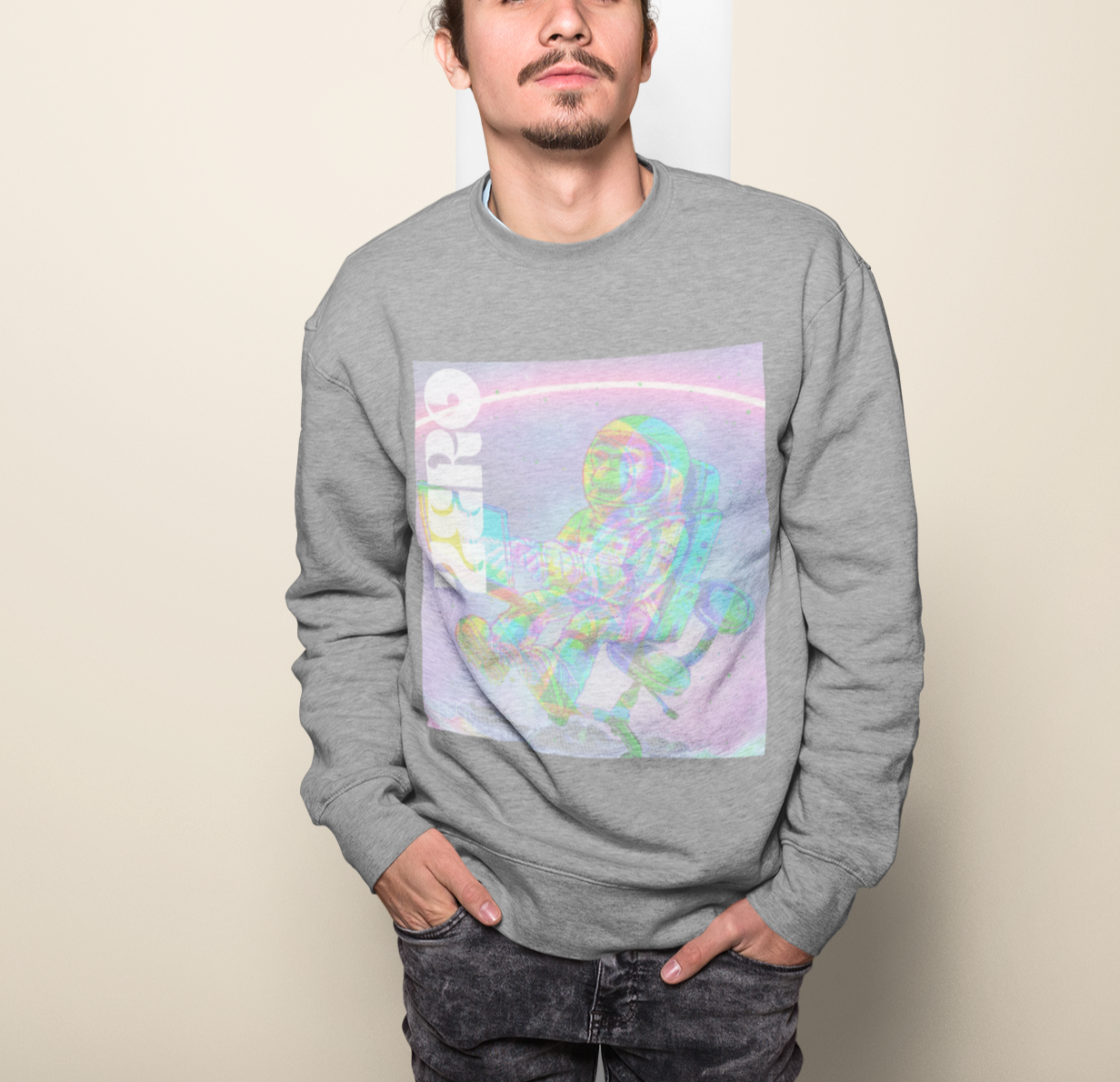Space Monkey Graphic Sweatshirt for Men