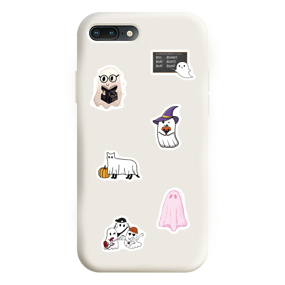 Halloween Ghost Stickers: Customize, Waterproof, Residue-Free