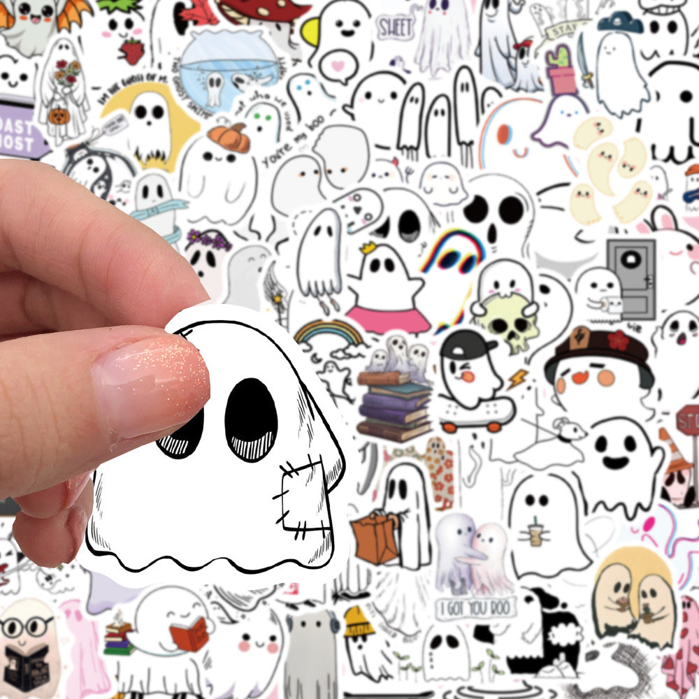 Halloween Ghost Stickers: Customize, Waterproof, Residue-Free