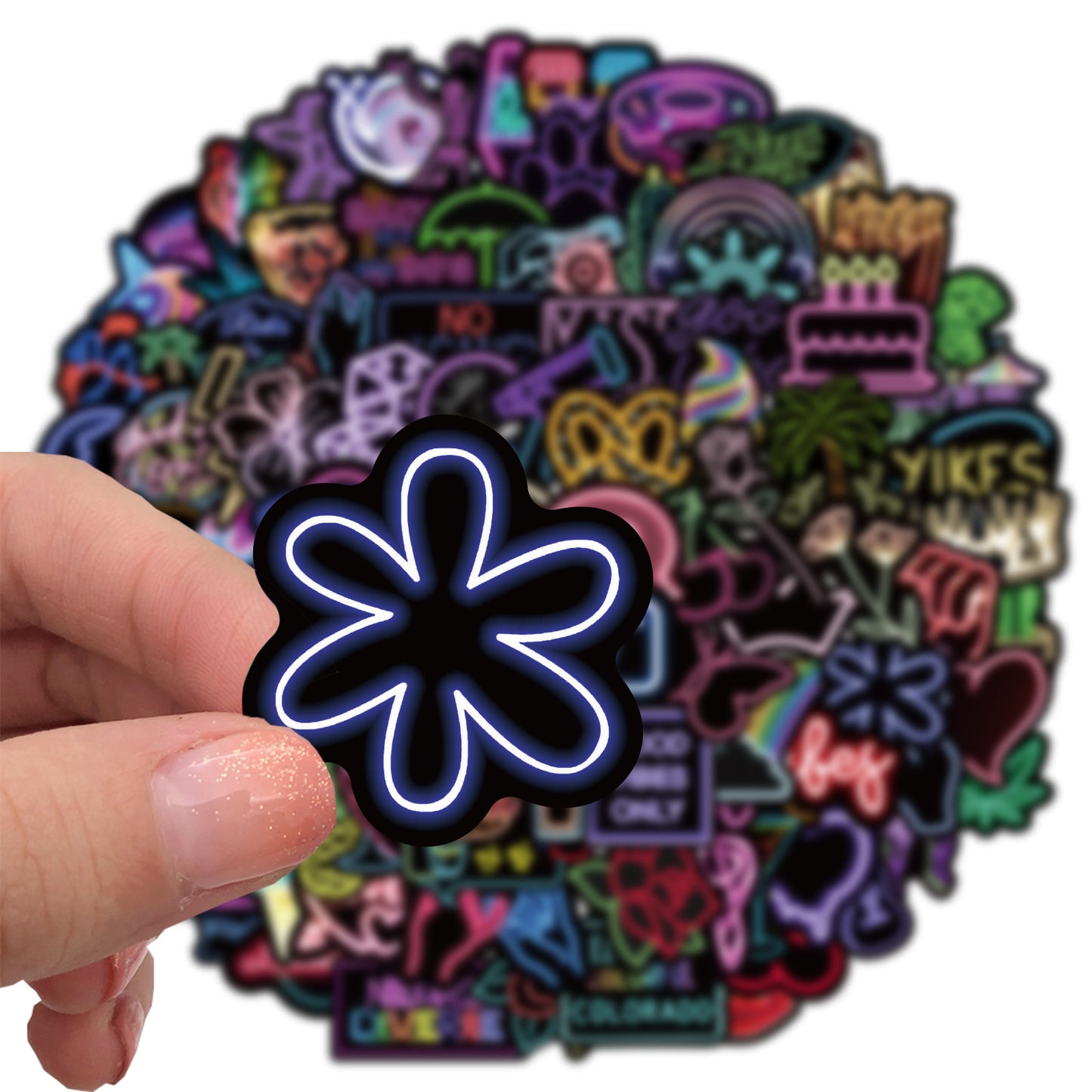 Cute Penguin Neon Style Stickers