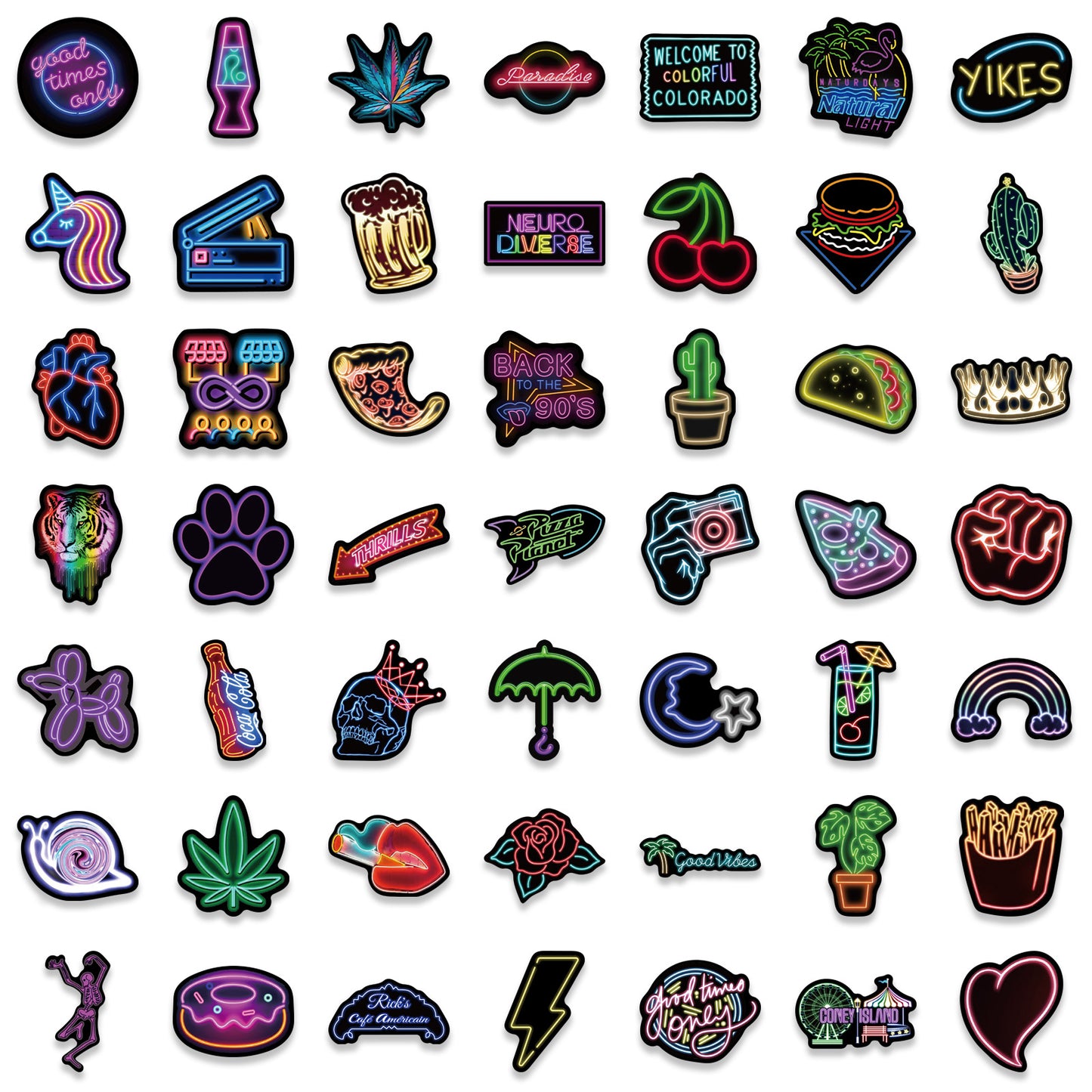 Cute Penguin Neon Style Stickers