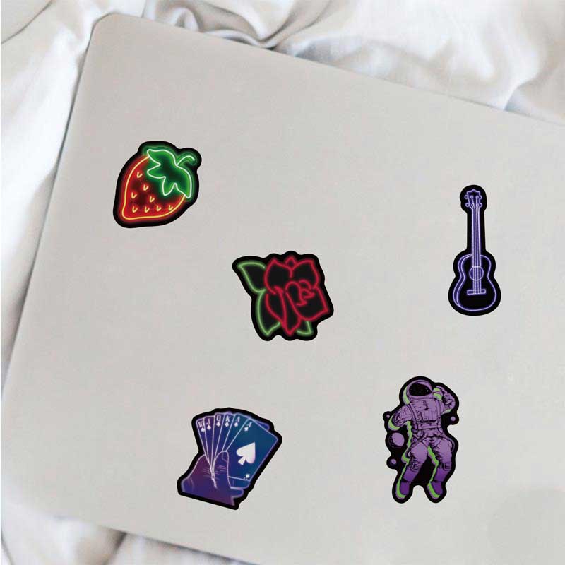 Cute Penguin Neon Style Stickers