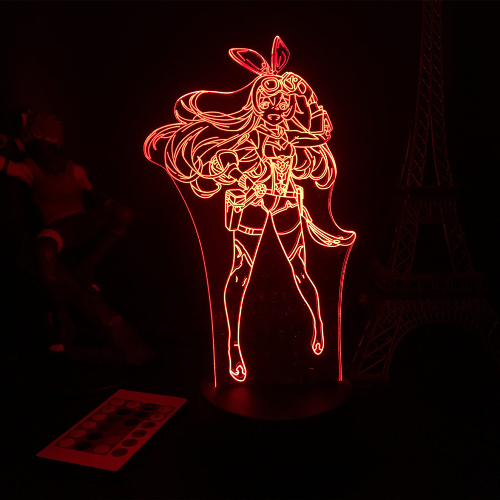 16 Colors Gesnhin Impact LED Light Genshin Desktop Lamp Genshin Amber