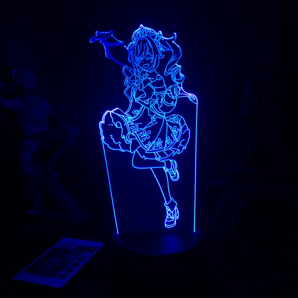 16 Colors Gesnhin Impact LED Light Genshin Desktop Lamp Genshin Barbara