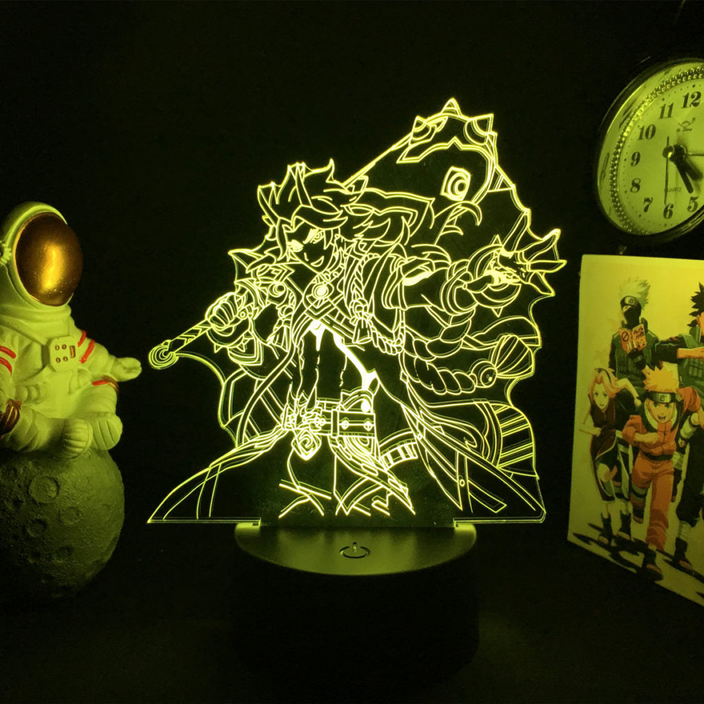 16 Colors Gesnhin Impact LED Light Genshin Desktop Lamp Genshin Itto