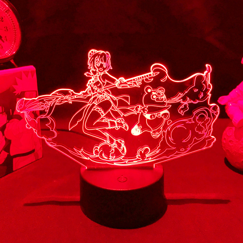 16 Colors Gesnhin Impact LED Light Genshin Desktop Lamp Genshin Xiangling