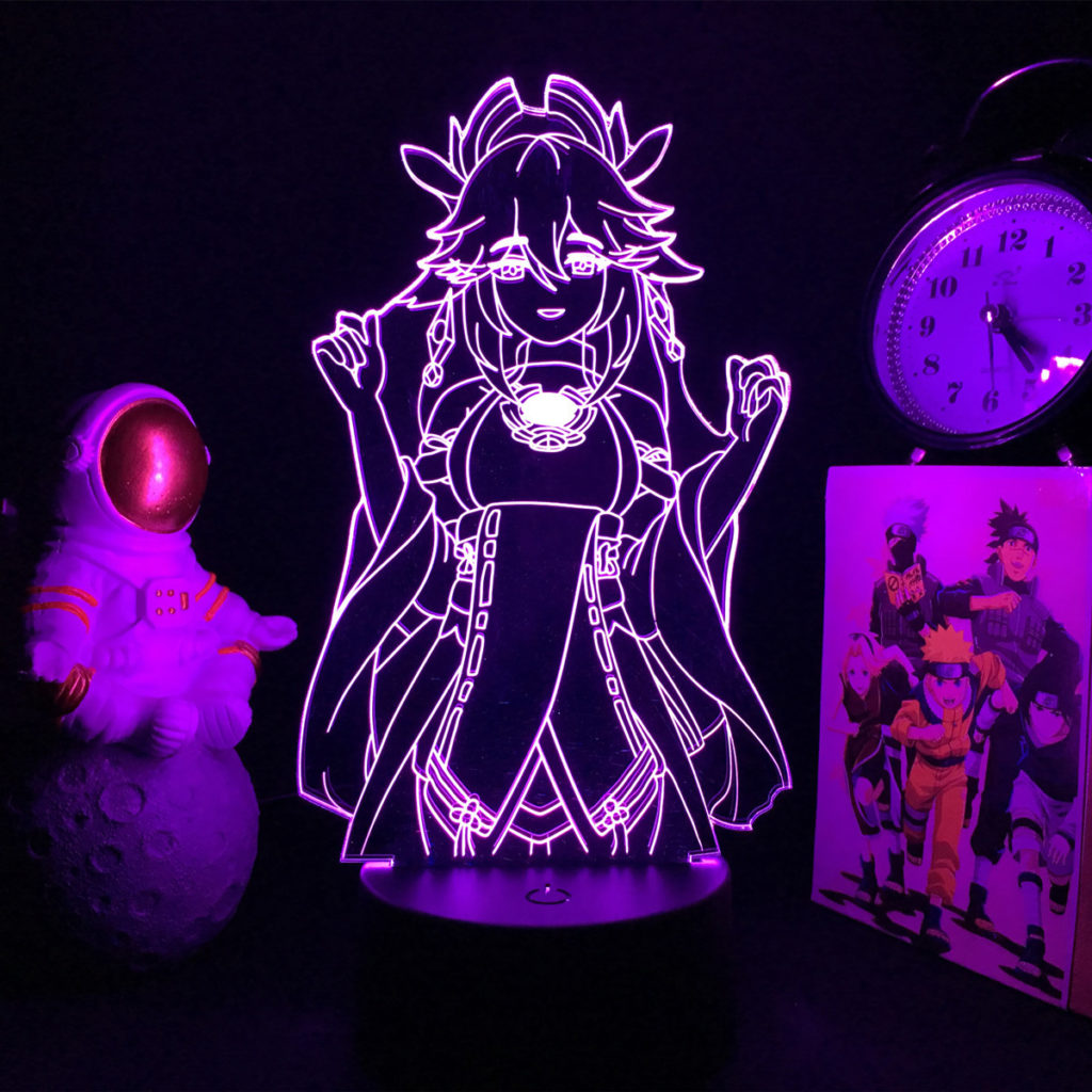 16 Colors Gesnhin Impact LED Light Genshin Desktop Lamp Genshin Yae Miko