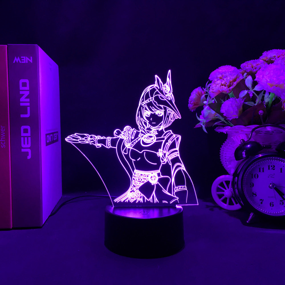 16 Colors Gesnhin Impact LED Light Genshin Desktop Lamp Genshin kujou sara