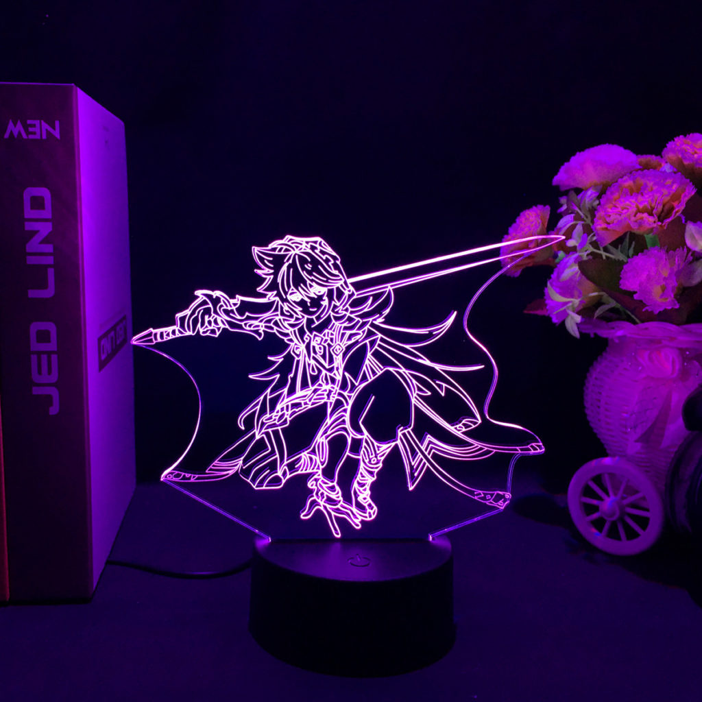 16 Colors Gesnhin Impact LED Light Genshin Desktop Lamp Genshin razor