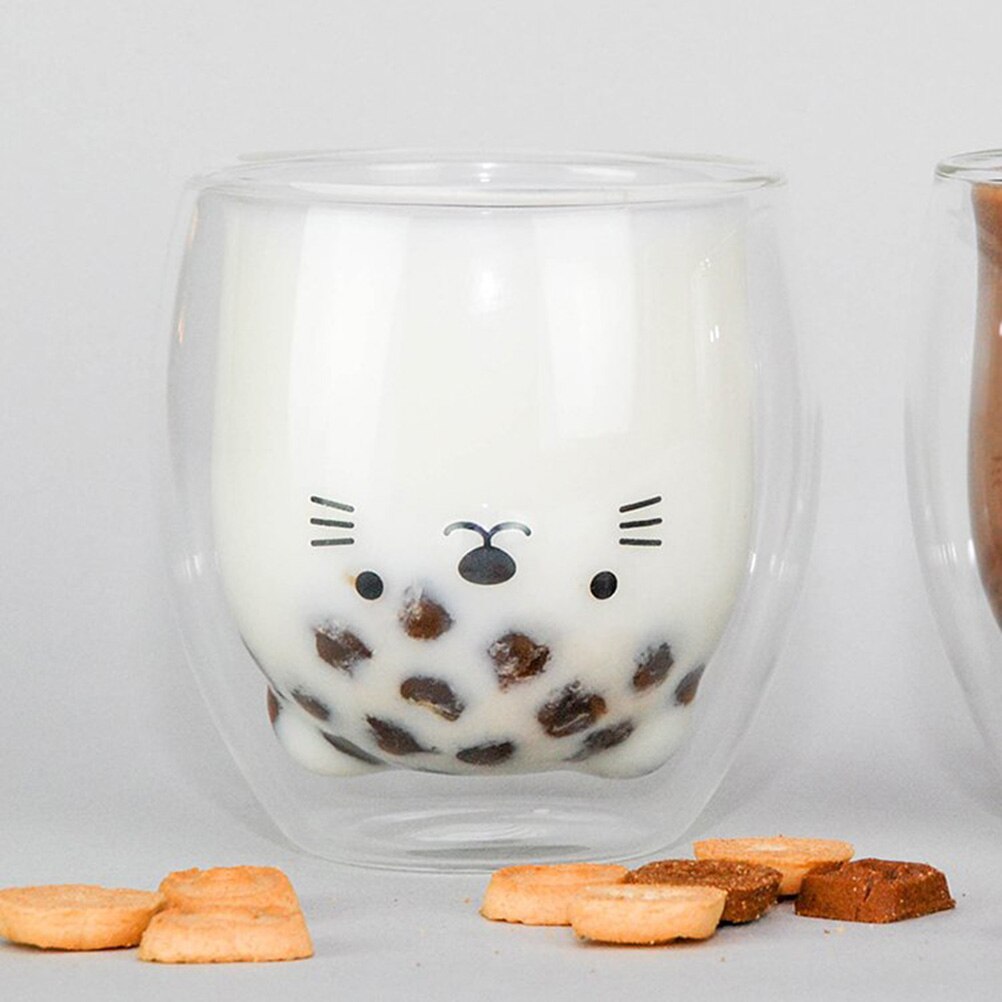 Animal-shaped Clear Glass Mug for Beverages