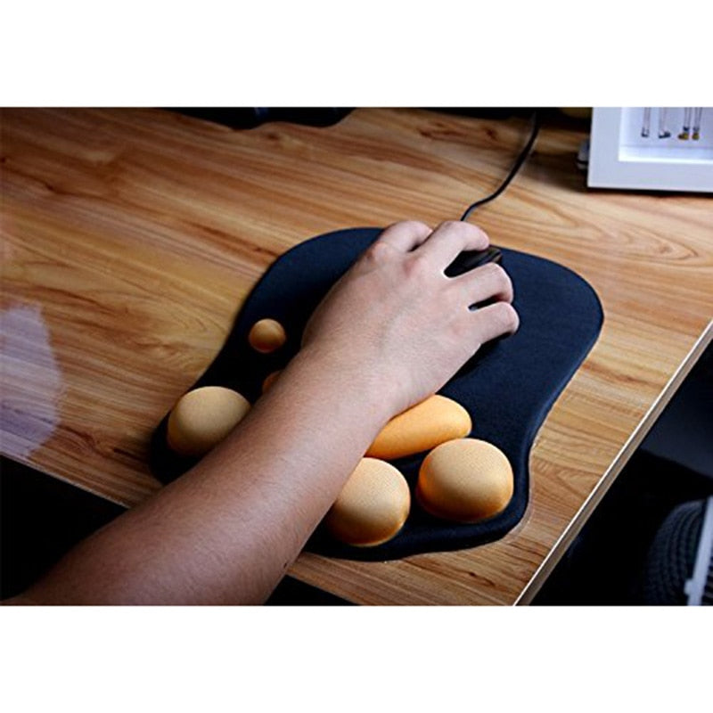 Cute Cat Paw Mouse Pad with Wrist Support
