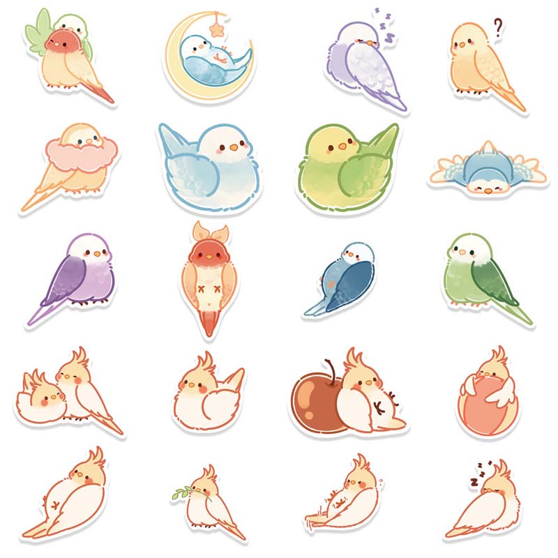 Cute Parrot Stickers - Customize Belongings
