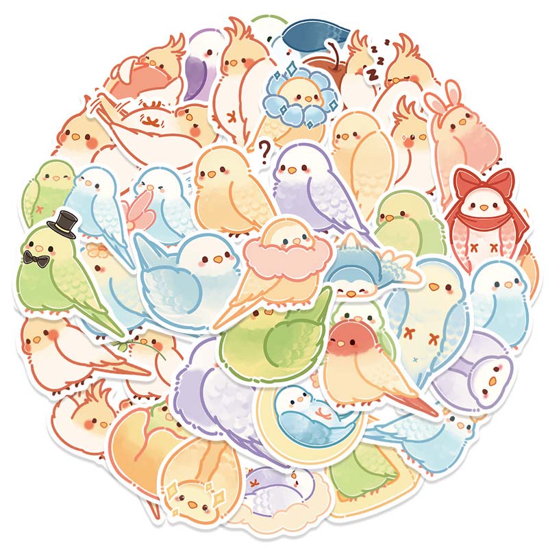 Cute Parrot Stickers - Customize Belongings