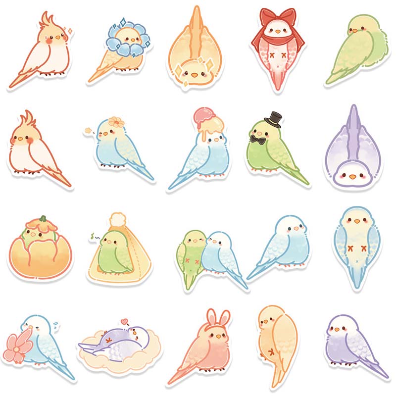 Cute Parrot Stickers - Customize Belongings