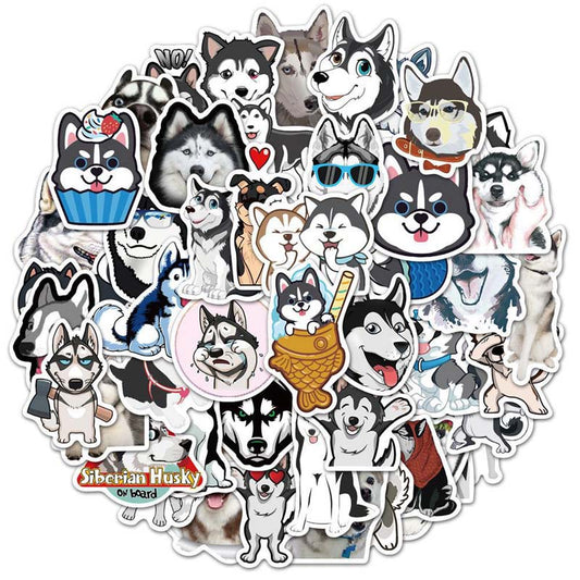 Cute Husky Dog Stickers for Customization