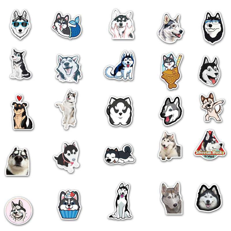 Cute Husky Dog Stickers for Customization