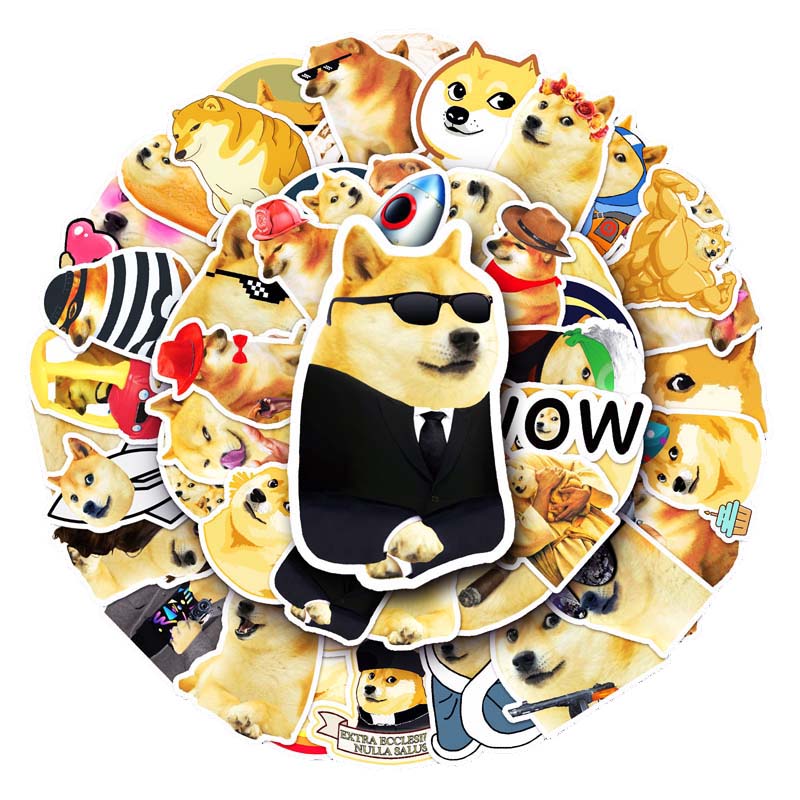 Cute Meme Dog Stickers for Customization