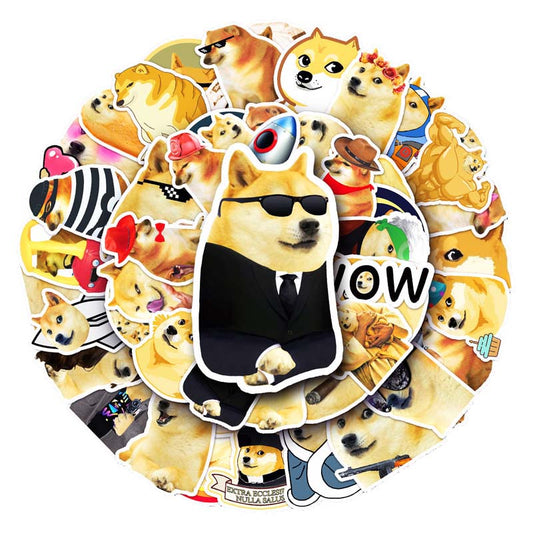 Cute Meme Dog Stickers for Customization
